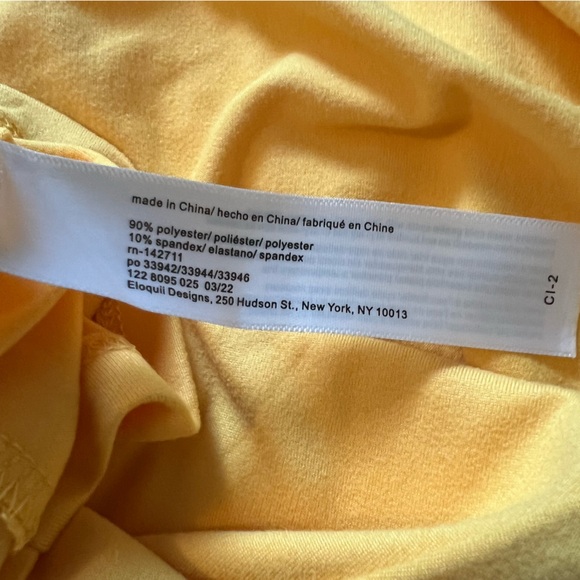 NWT Eloquii sleeveless yellow scrunched front style maxi dress size 14 - Picture 7 of 8